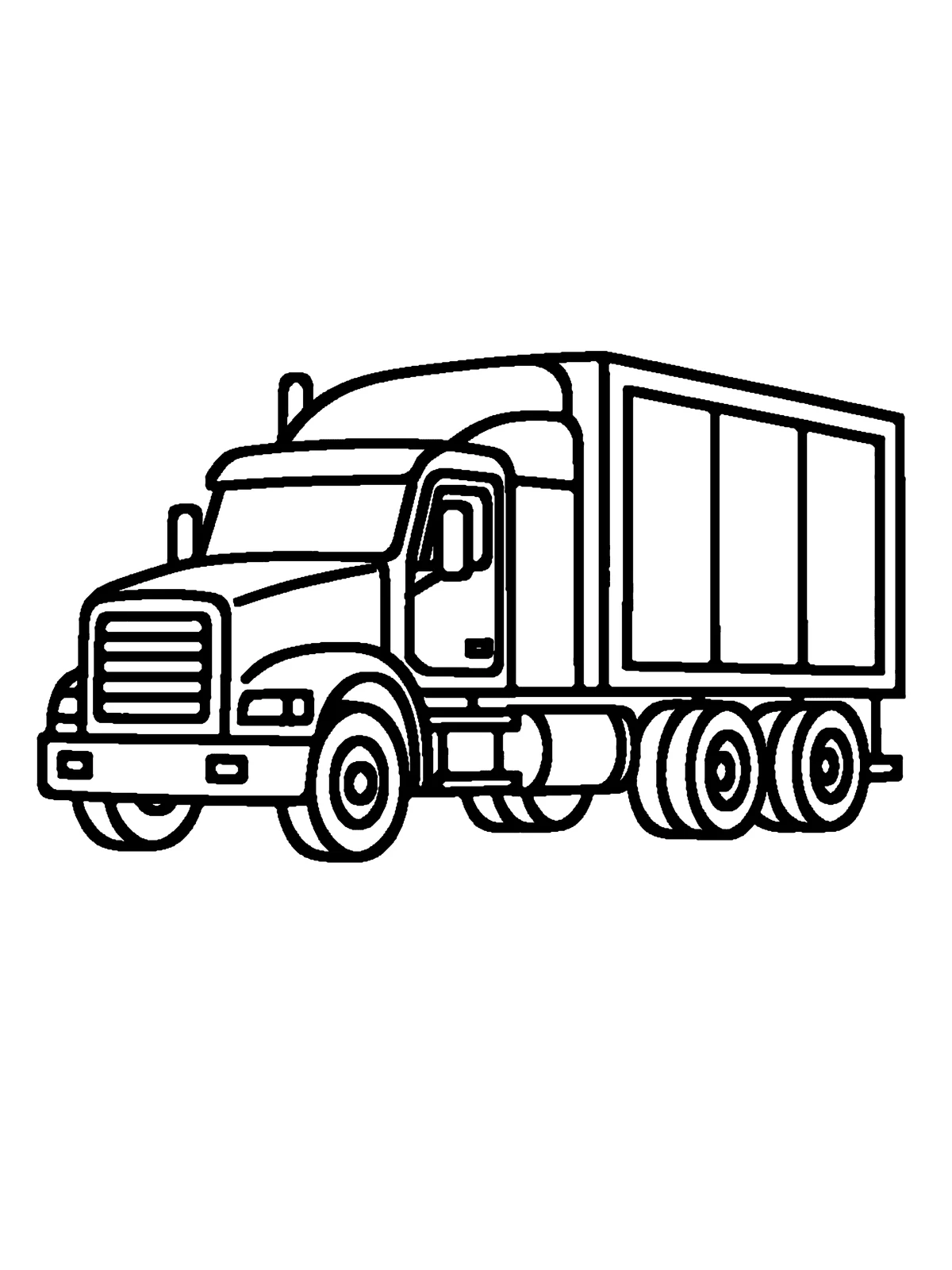 Truck, דף צביעה להדפסה לילדים